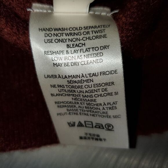 Free People Harmony Cashmere V Neck Pull Over Sweater Rust Orange Red Medium - Picture 10 of 11